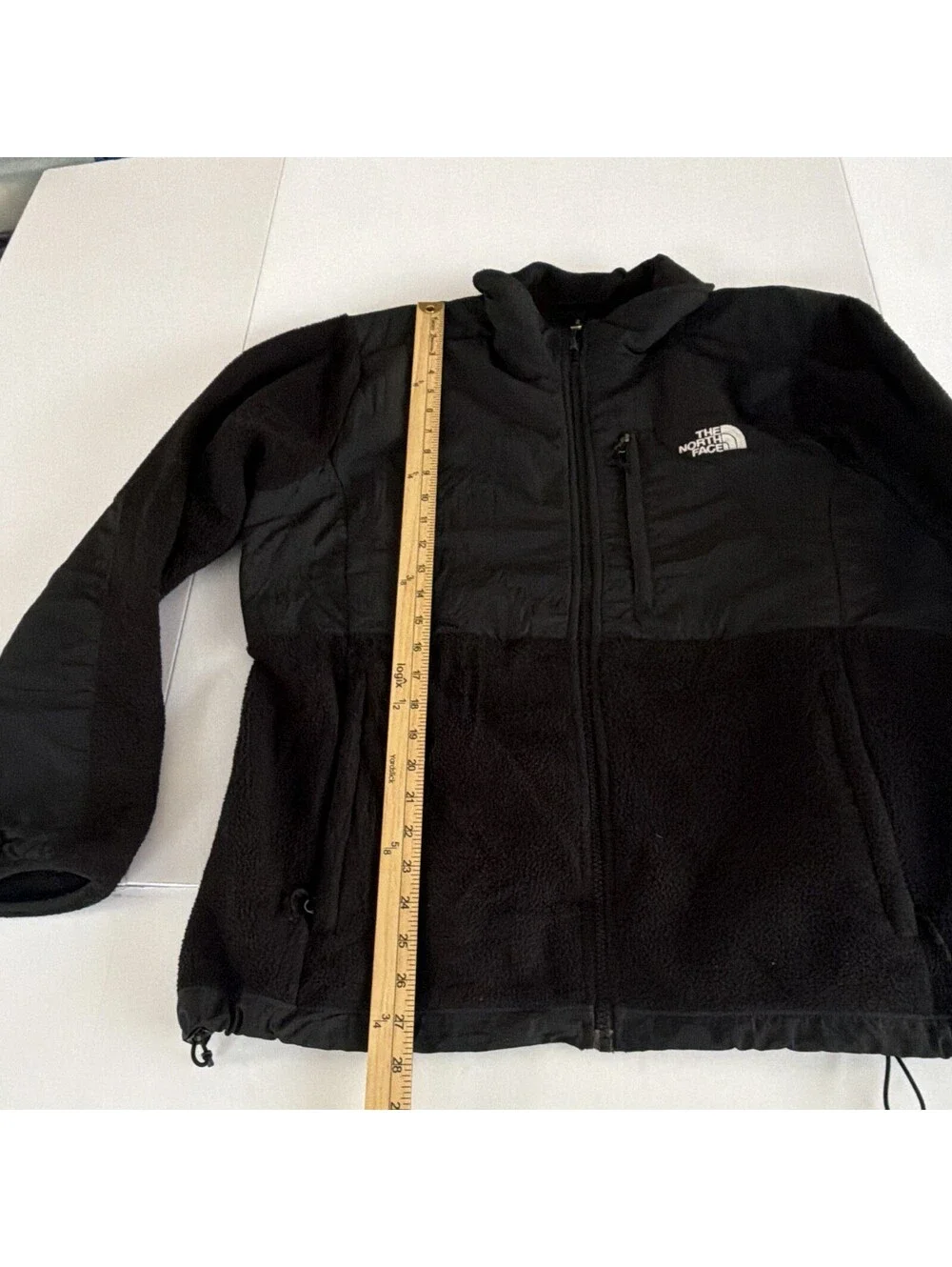 The North Face Men's Black Solid Full Zip Logo Jacket Pockets Stand-Up Size L